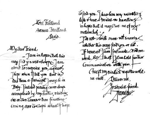 Letter to William Robson from Francis Maughan. 