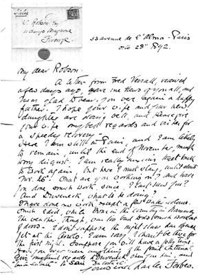 Letter from Charles Forbes - October 